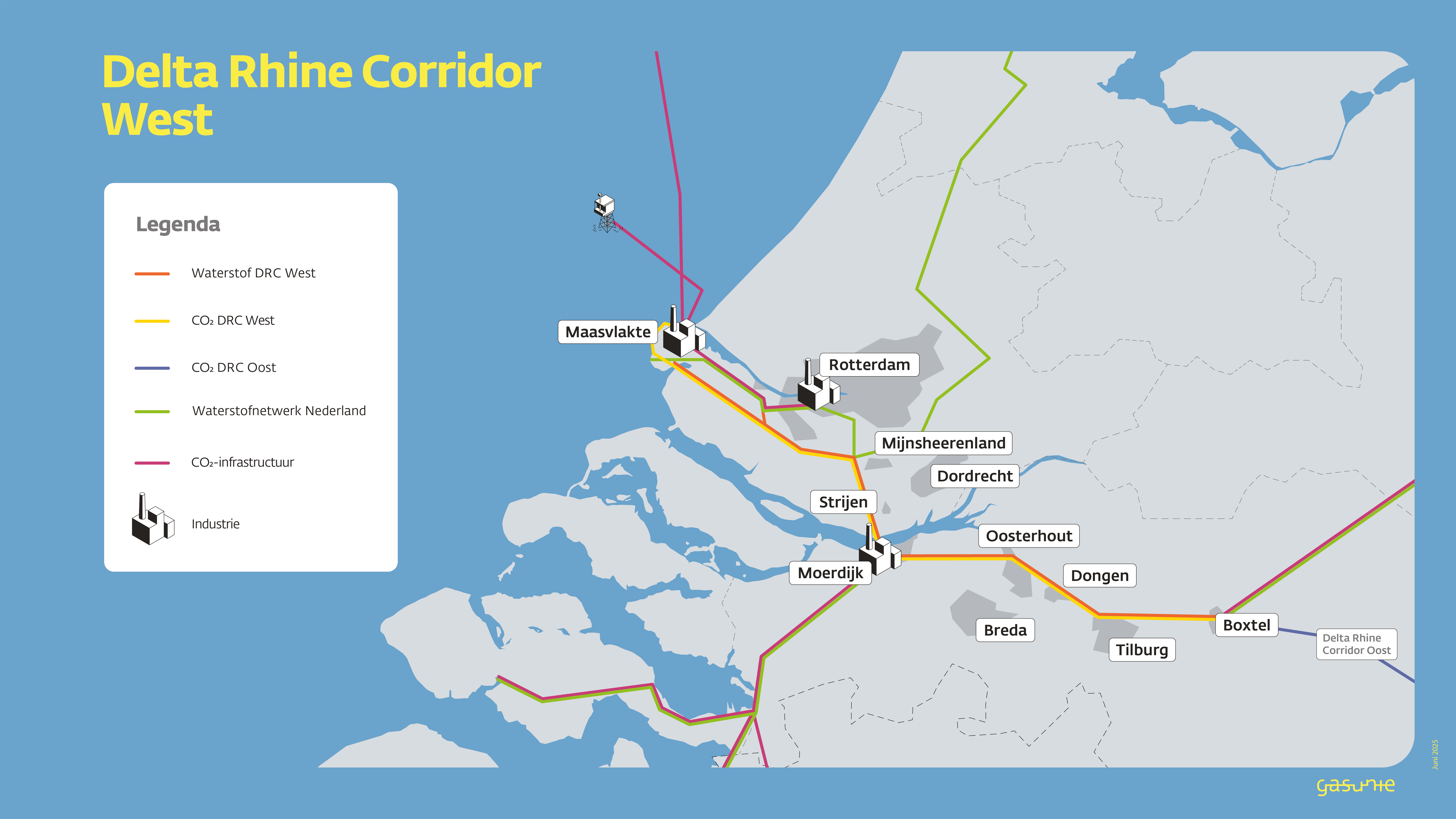 Delta Rhine Corridor kaart