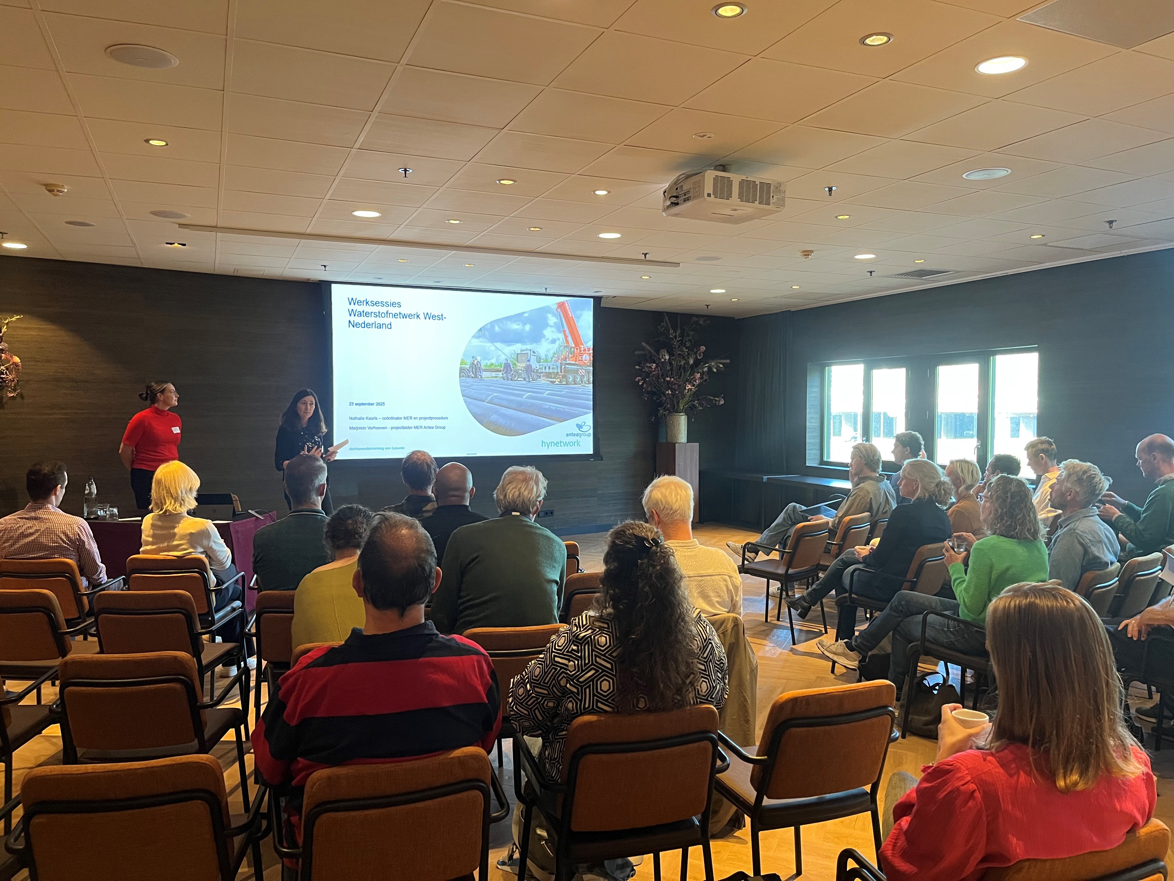 Werksessie presentatie waterstofleiding West-Nederland